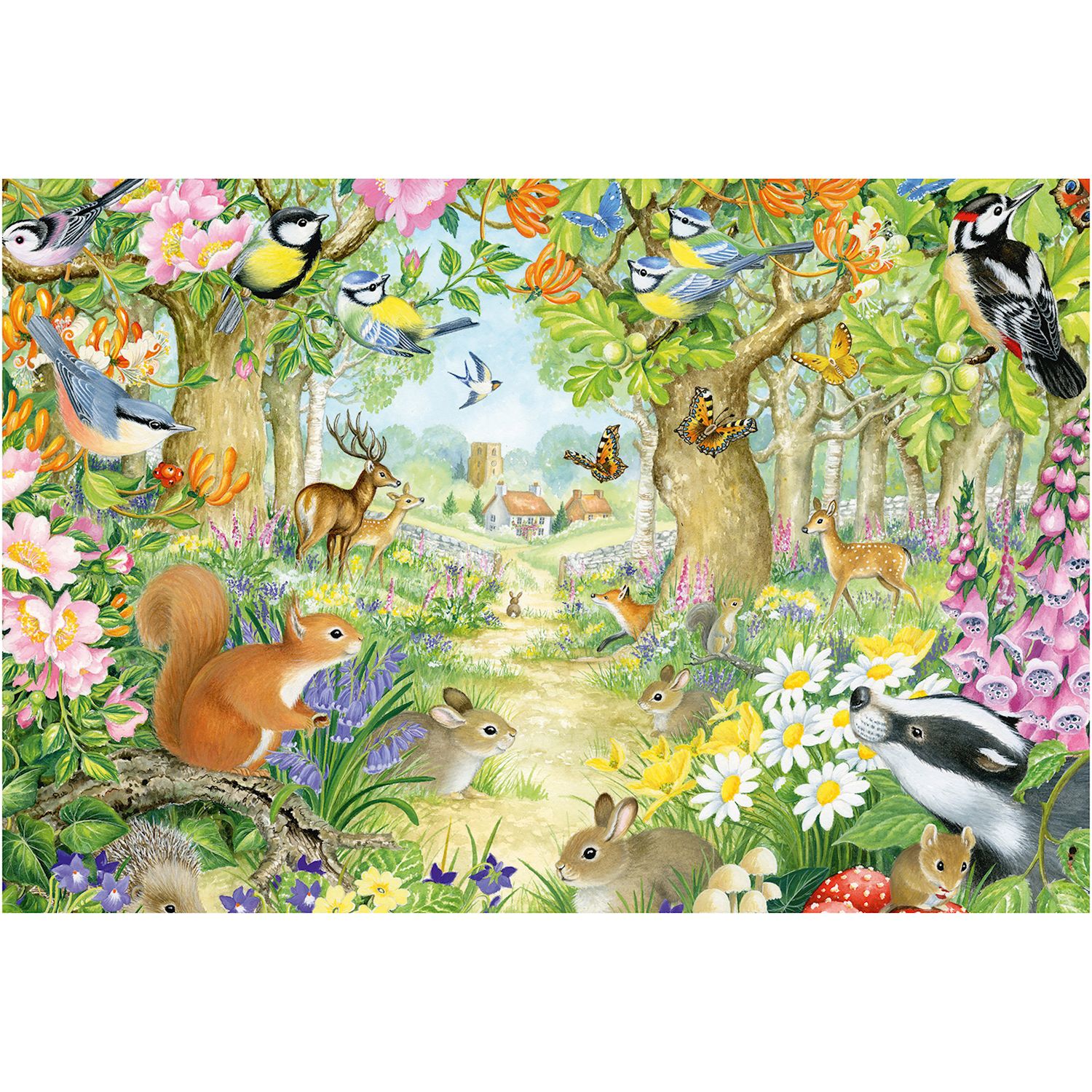 Tiere im Wald, Puzzle 100 Teile