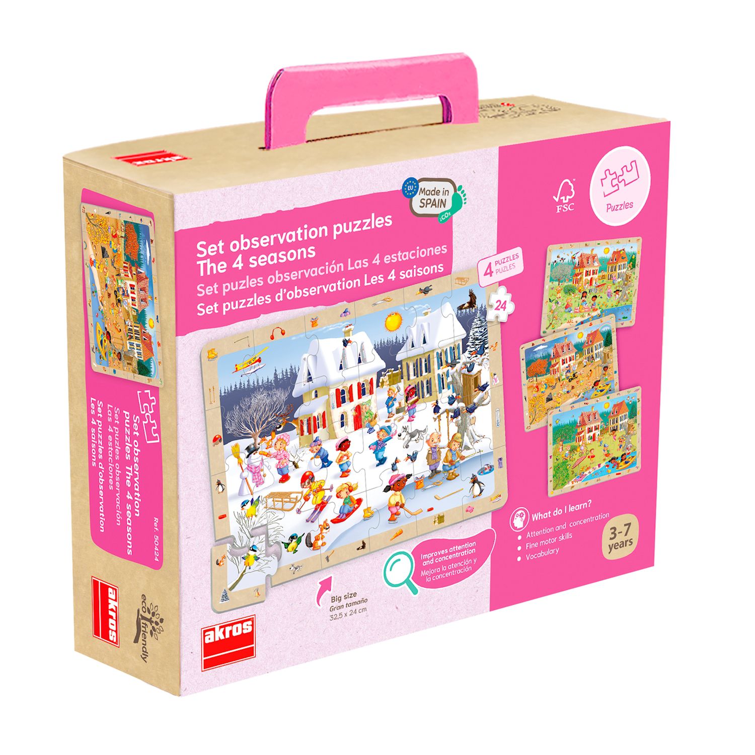 Die 4 Jahreszeiten Puzzles 4 Stück