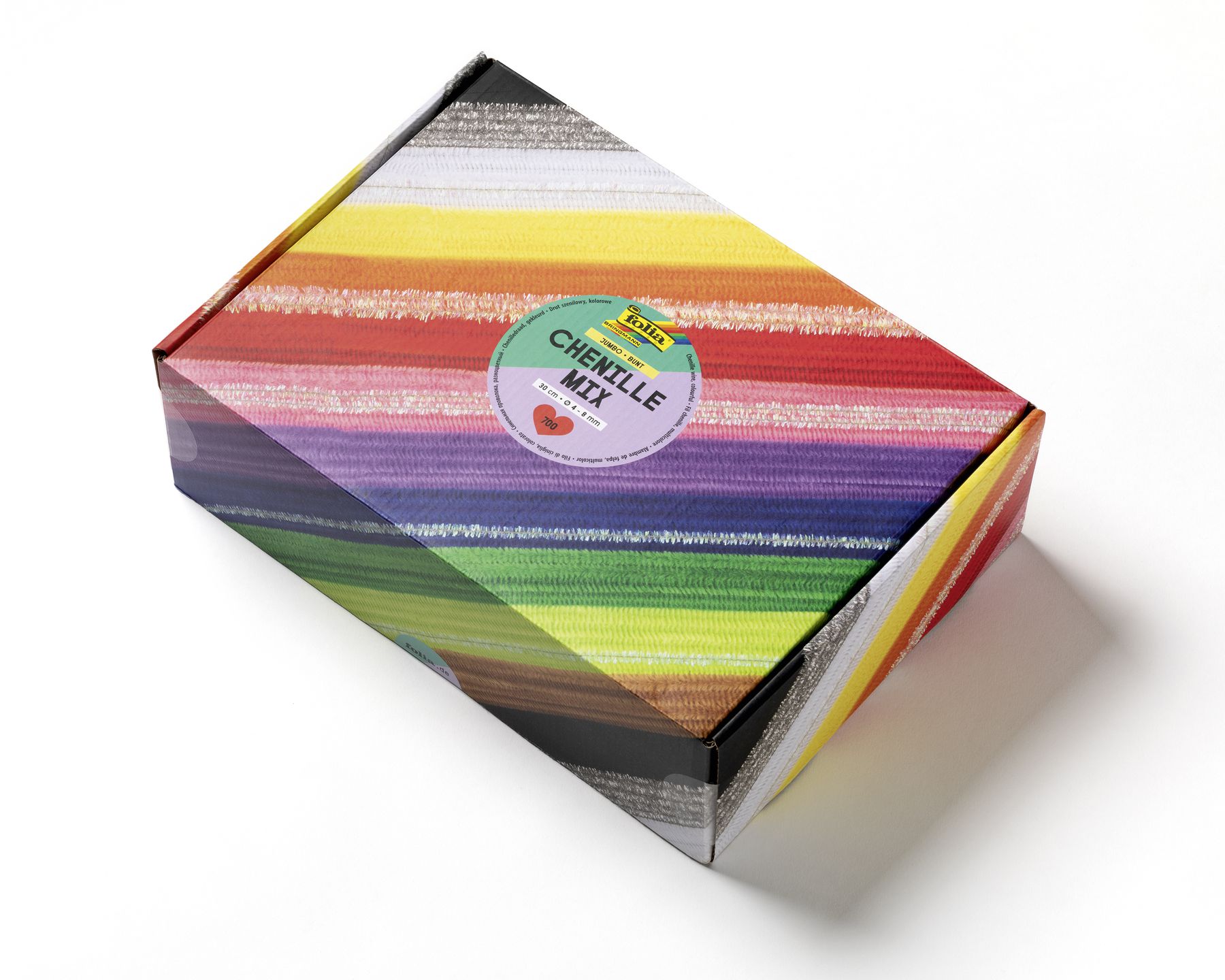 Chenille Mix Jumbo Bunt, 30 cm, 700 Stk.