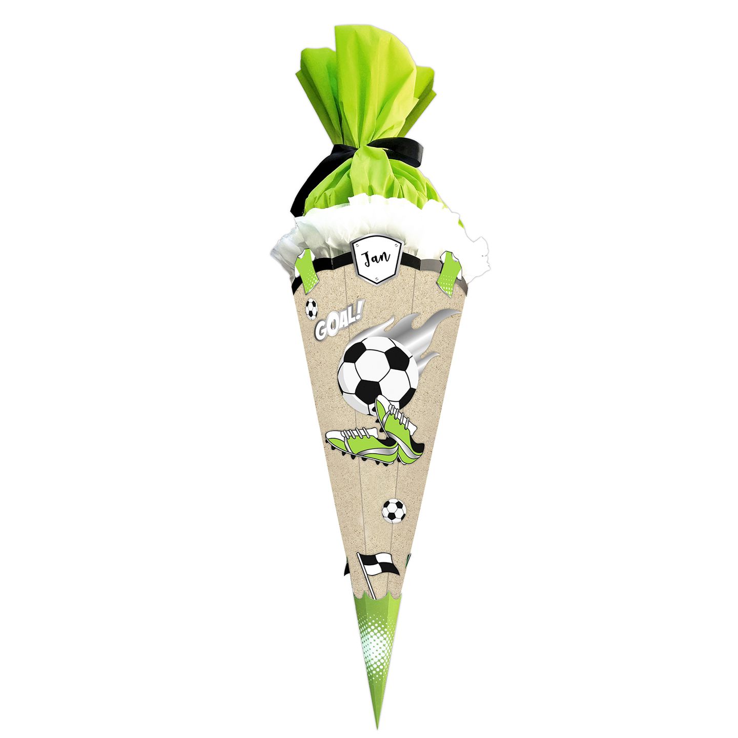 Schultüten Bastelset Fussball Graspapier