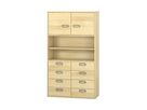 Pureo Türenschrank mit 8 Schubkästen, oben Doppeltür, Furnier
mit 3 Einlegeböden
B 100 x H 175 x T 42 cm