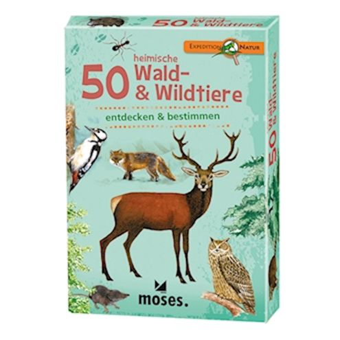 50 heimische Wald- & Wildtiere Lernkarten
