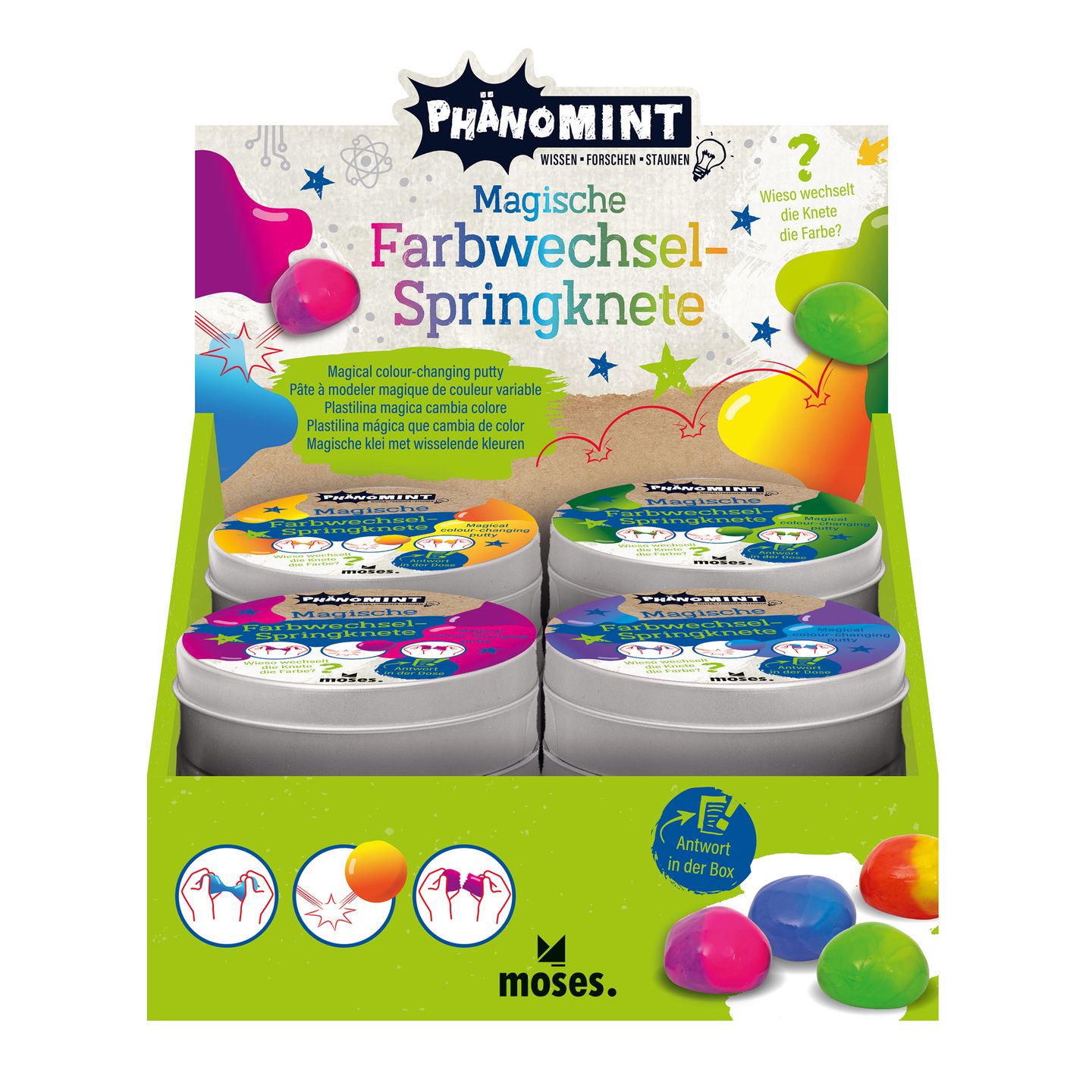 Phänomint Magische Farbwechsel Springknete