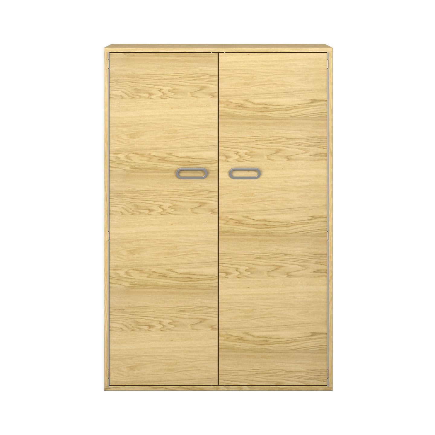 Pureo Doppeltürenschrank Furnier, mit 3 Einlegeböden, B 100 x H 150 x T 60 cm