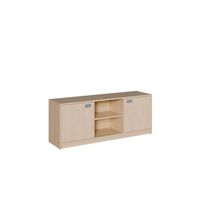 Raumteiler, B 152 x H 60 x T 40 cm
rechts und links je 1 Tür,
mittig ein Regal mit 1 Einlegeboden