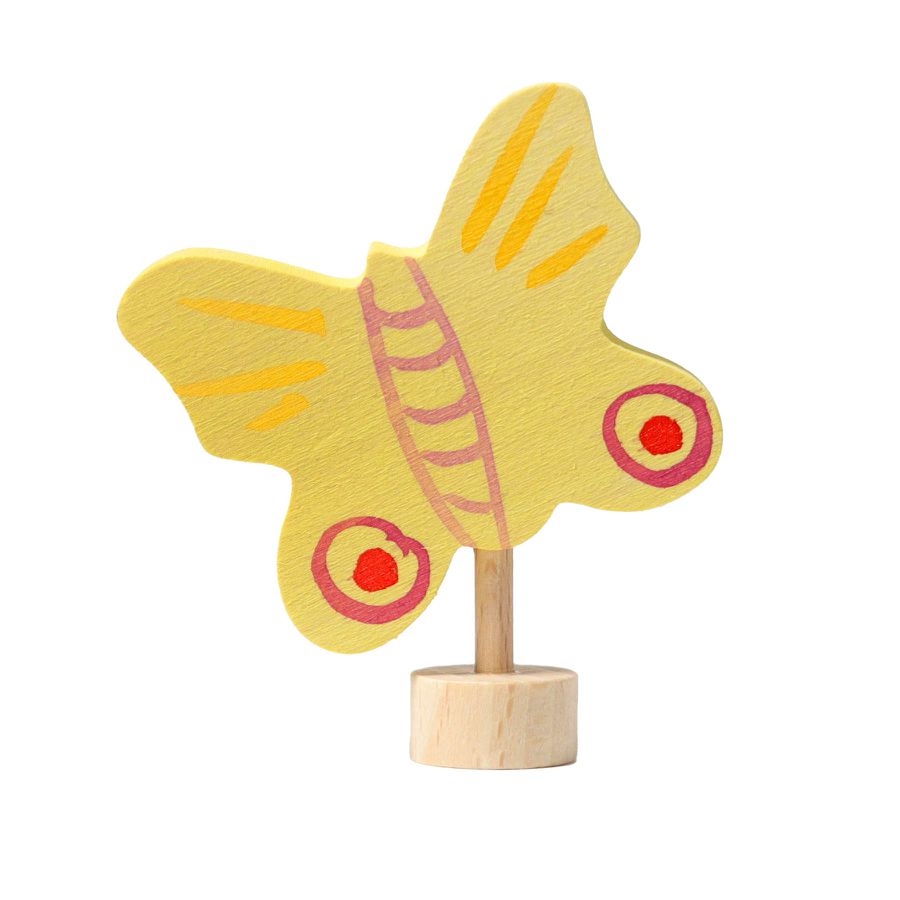 Steckfigur Schmetterling gelb