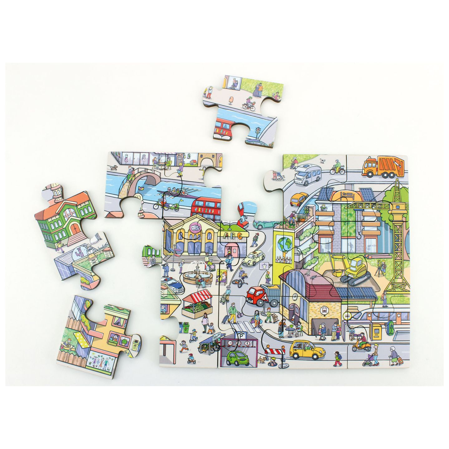 Bodenpuzzle Stadtleben 45 Teile