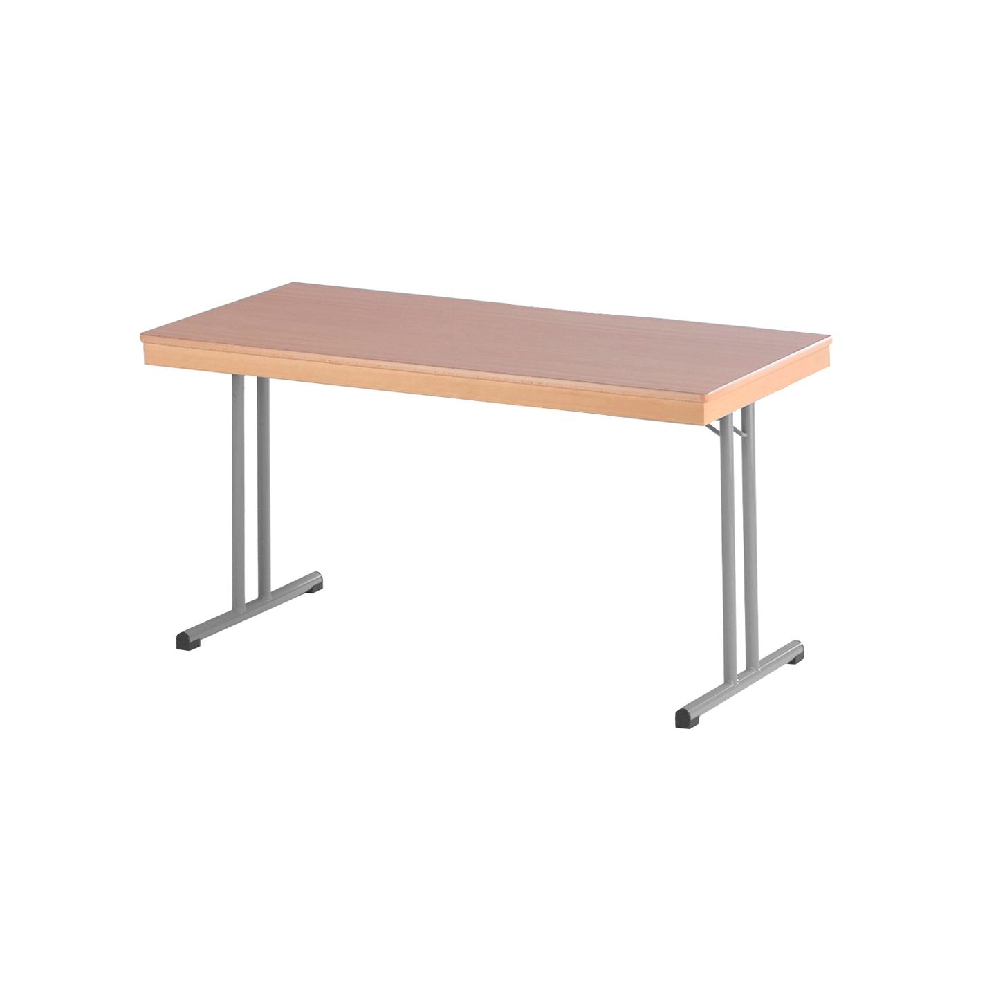 Klapptische mit T-Fuss, B 120 x H 72 x T 60 cm, HPL Schichtstoff, Buche hell