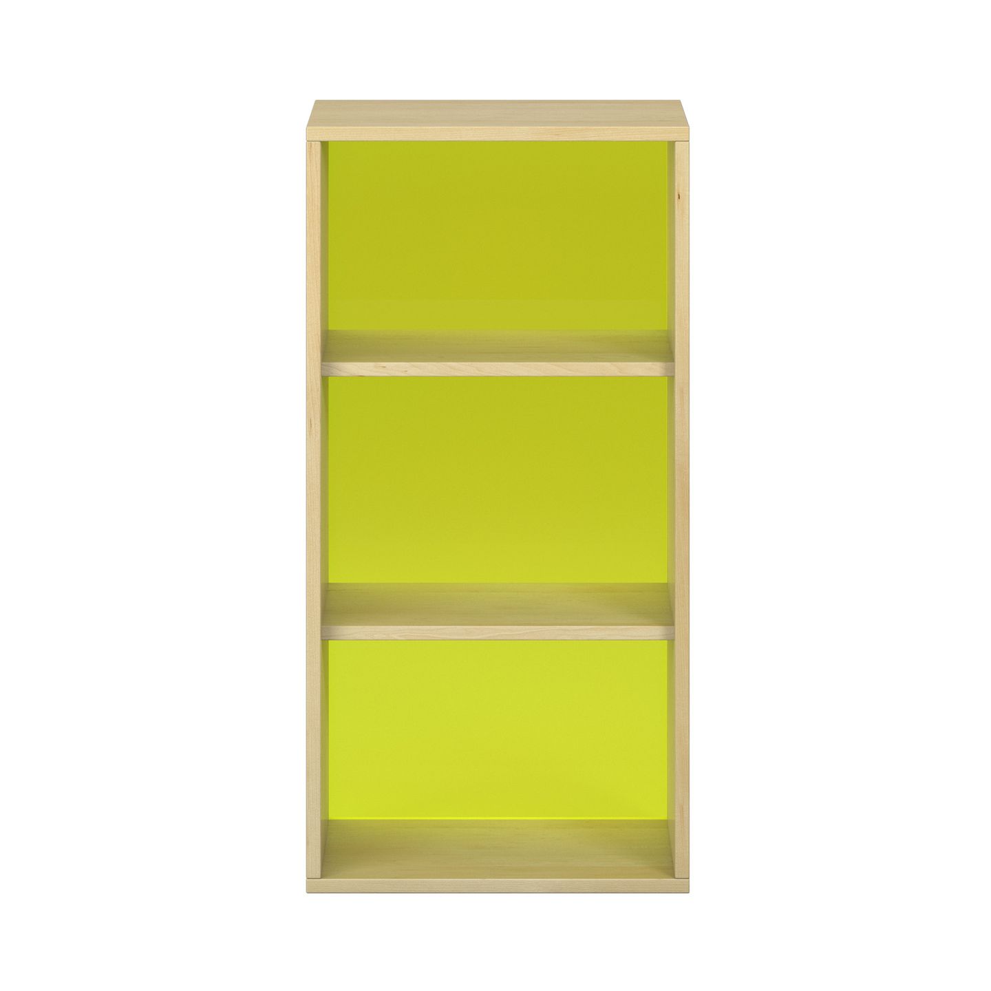 Pureo Regalschrank offen mit Acrylrückwand Furnier, mit 2 Einlegeböden, B 50 x H 100 x T 42 cm