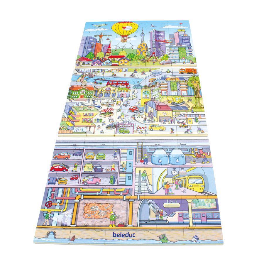Bodenpuzzle Stadtleben 45 Teile