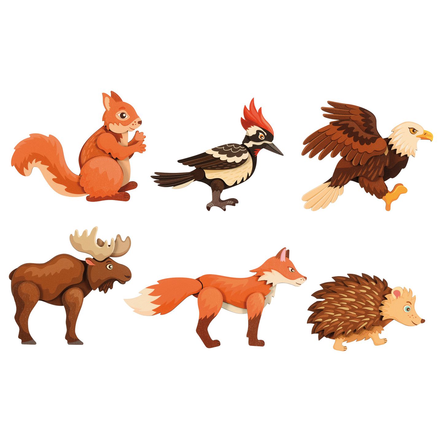 Magnetpuzzle Wald 6er Set