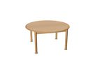 Rund-Tisch Ø 120 x H 59 cm, K177 Buche hell, Kunststoffgleiter