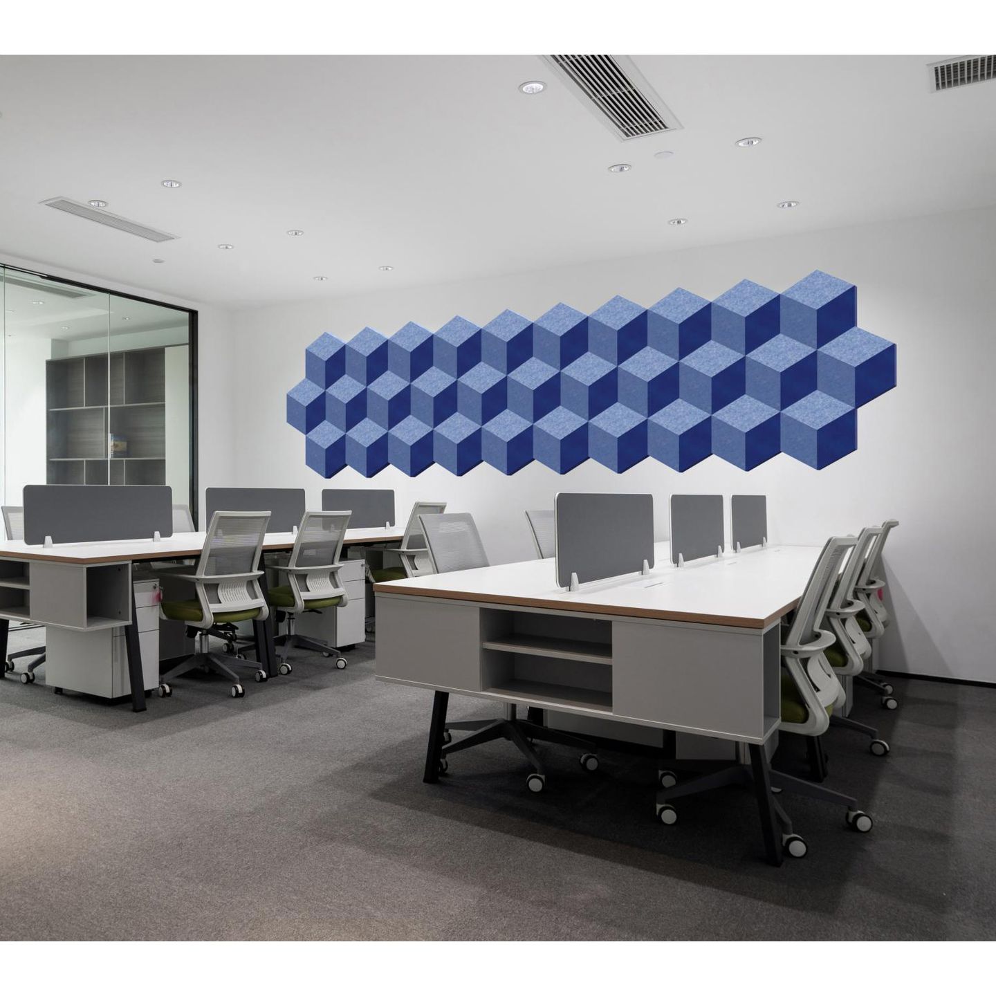 Akustikpaneele in Rauten-Form