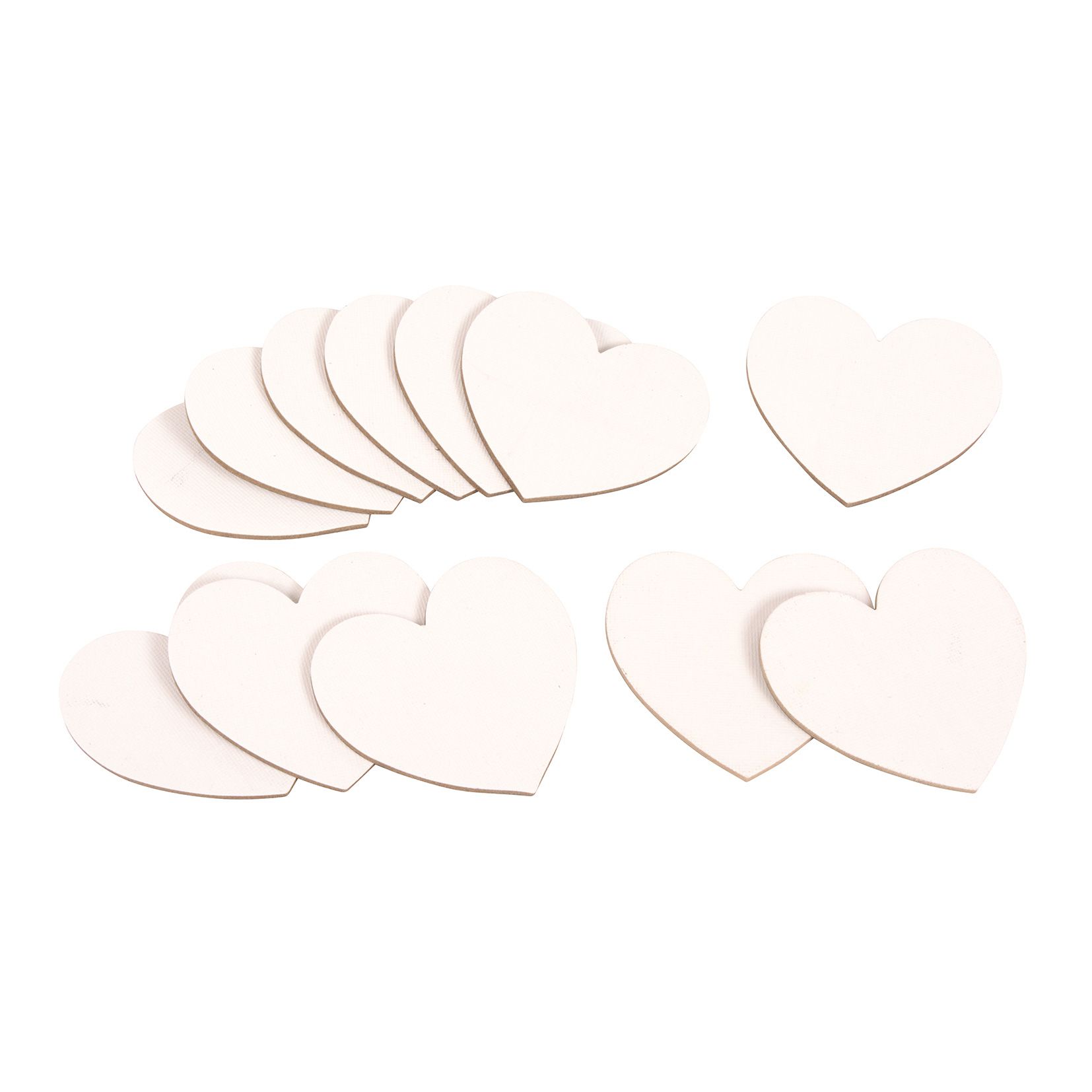 Magnet Leinwandherzen 12er Set
