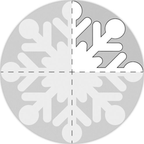 Faltblätter Eiskristalle weiss, 100 Blatt