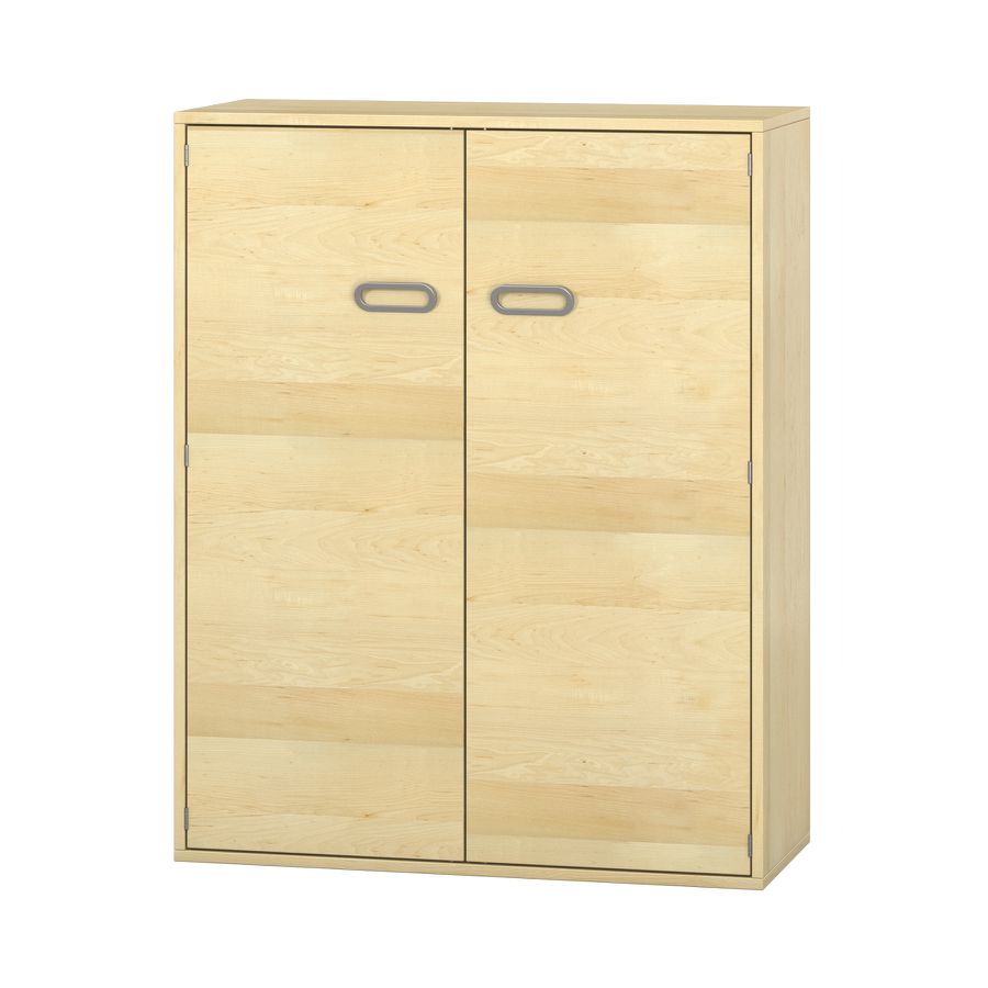 Pureo Doppeltürenschrank Furnier, B 100 x H 125 x T 42 cm