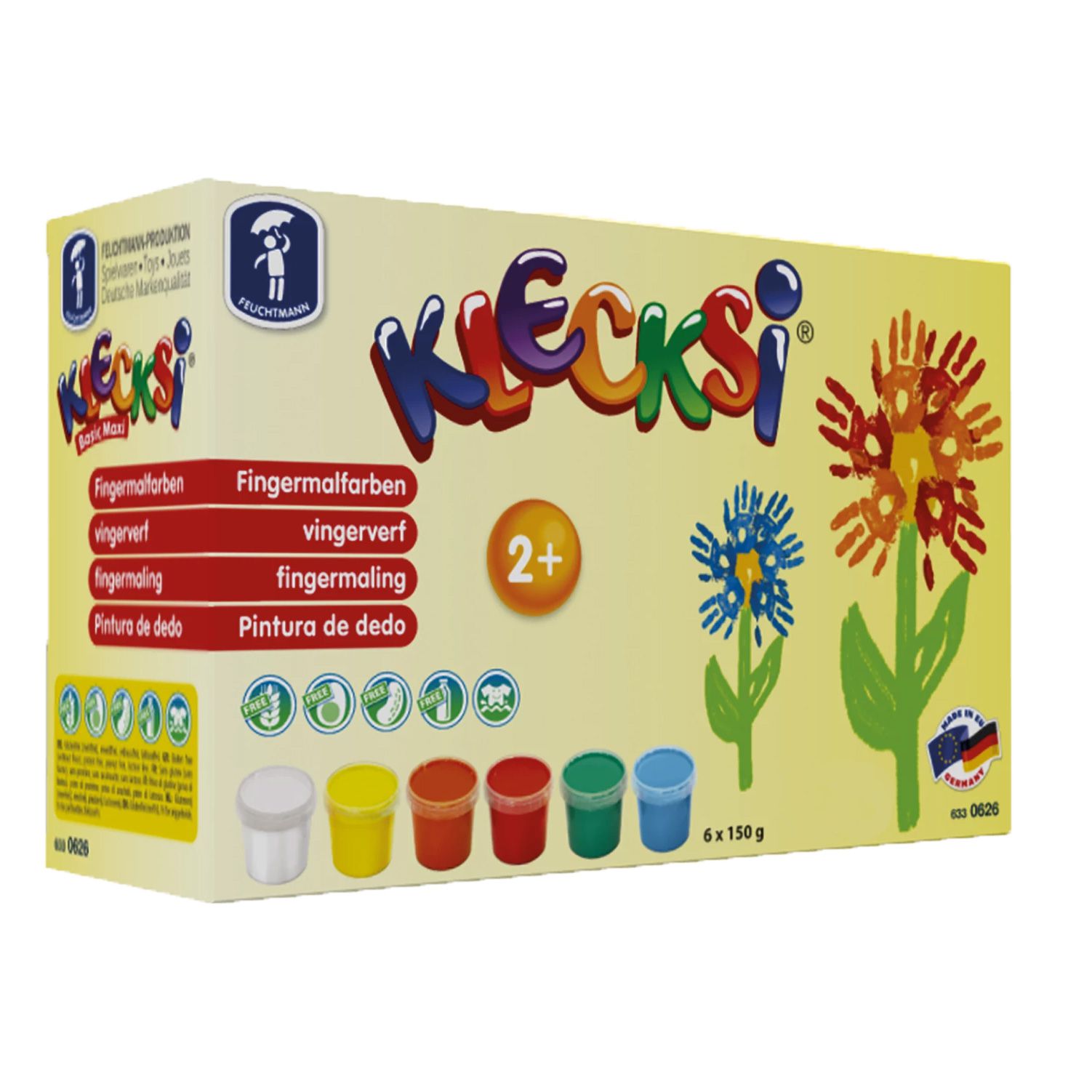 Fingermalfarben-Set Klecksi 6 x 150 g