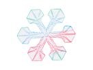 Rubbel-Platten Schneeflocken, 6 Stk.