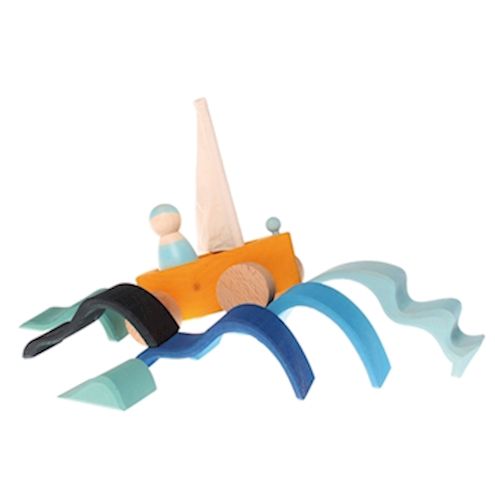 Element Wasserwellen klein, 6teilig