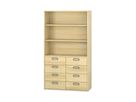 Pureo Türenschrank mit 8 Schubkästen, oben offen, Furnier
mit 3 Einlegeböden
B 100 x H 175 x T 42 cm