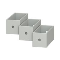 Schubkästen grau Lara, 3 Stk.