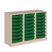 ErgoTray Regal mit Sockel, 24 falchen Boxen, B 105 x H 80 x T 40 cm