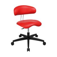 Ortho-Erzieher:innenstuhl mit Rückenlehne und Kunstlederbezug, Sitzhöhe 34-47 cm