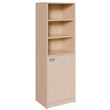 460.001.982K - Regal mit Türe rechts und Sockel, ohne Mittelwand, mit 4 Einlegeböden, B 52 x H 160 x T 40 cm