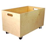 101.104.210 - Holzkiste L mit Rollen 60 x 35 x 30 cm