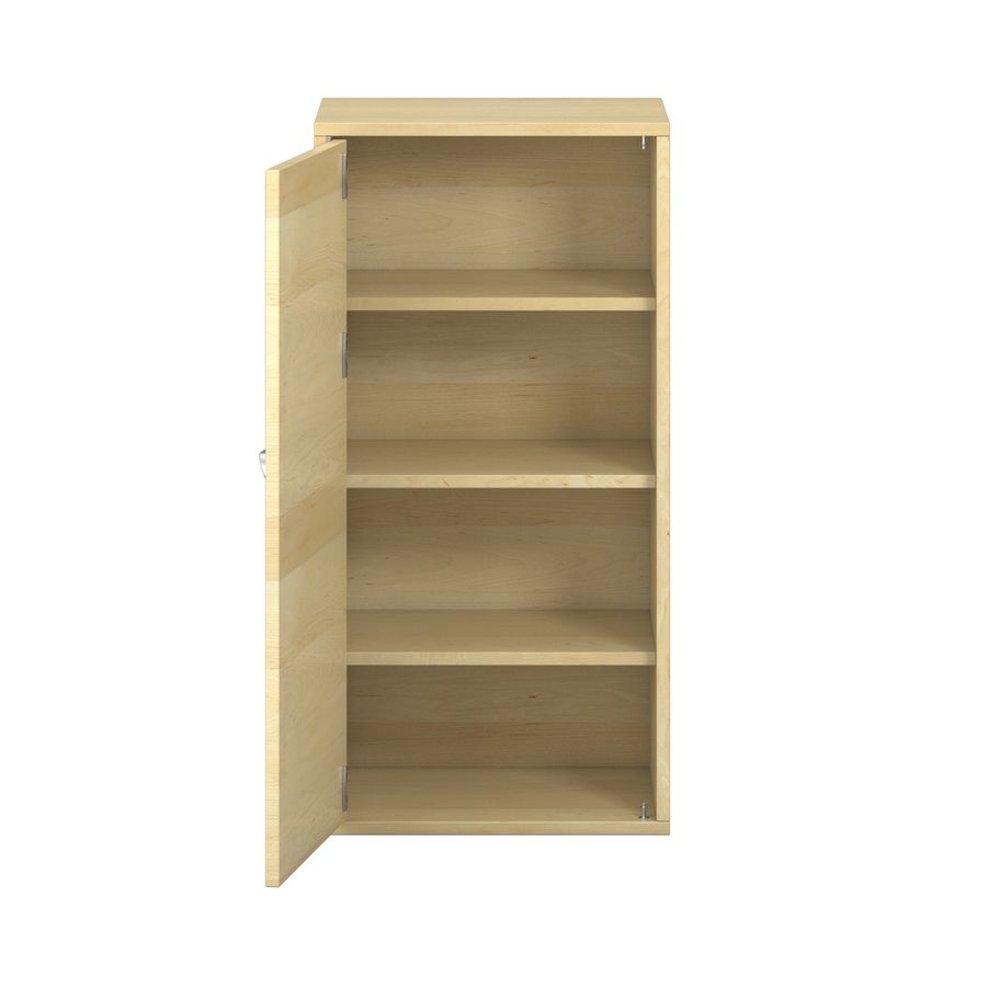 Pureo Türenschrank, Griff rechts, Scharnier links, Furnier mit 2 Einlegeböden B 50 x H 100 x T 42 cm