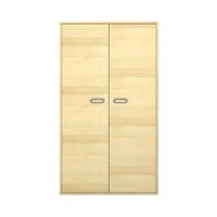 Pureo Materialschrank mit Doppeltüren, mit Rollböden, Furnier, B 100 x H 175 x T 60 cm