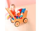 Puppenwagen mit Bett natur