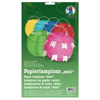 Papierlampions bunt, 6 Stk.