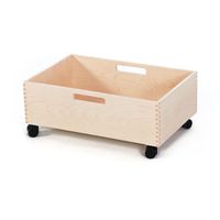 Bausteinwagen mittel, Buche massiv, B 53 x H 21,2 x T 34,5 cm