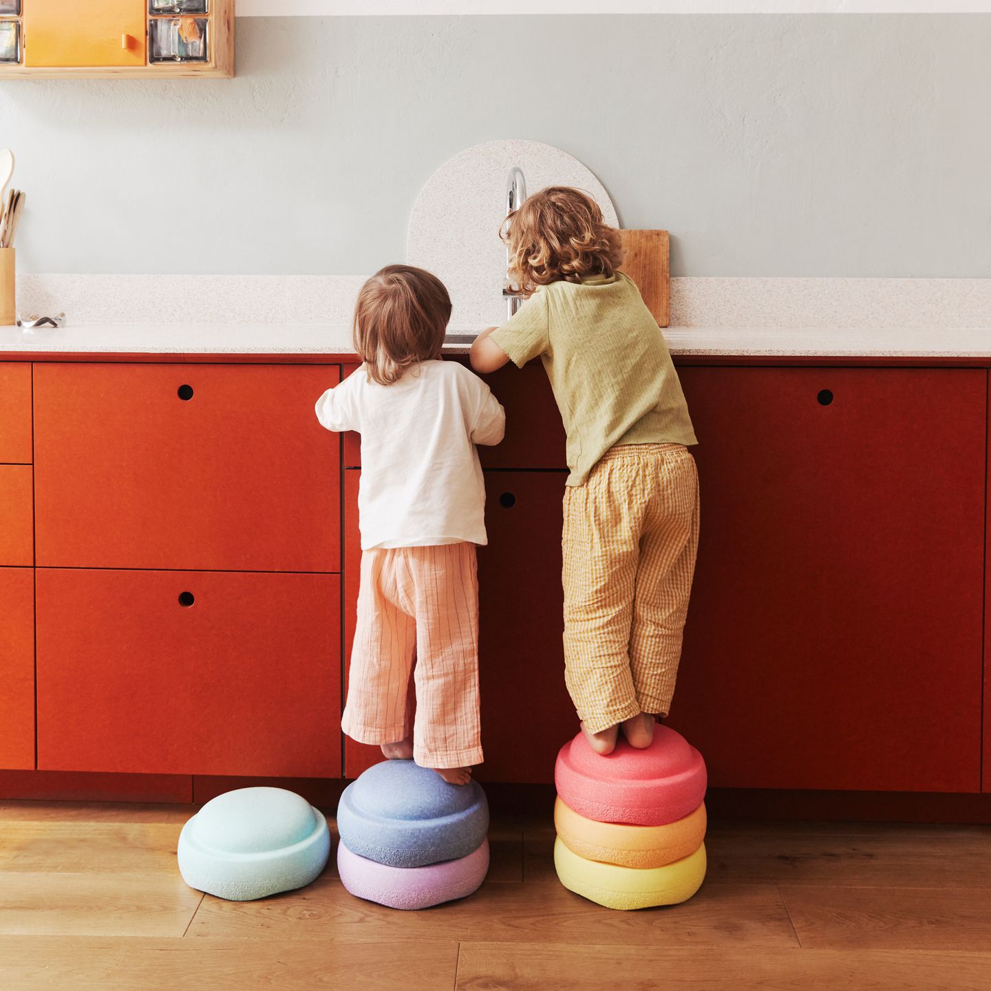 Stapelsteine Rainbow pastel 6 Stück