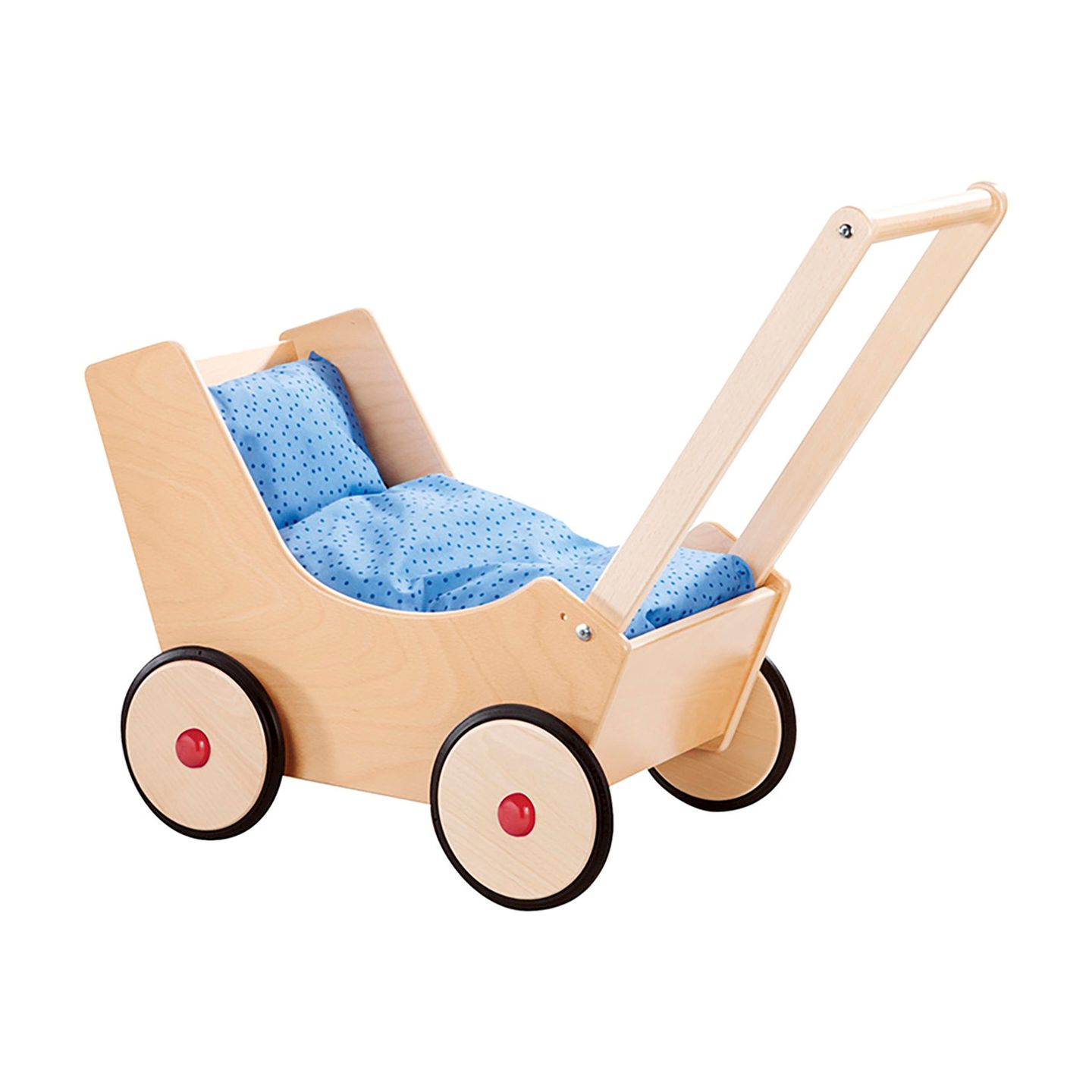 Puppenwagen mit Bett natur