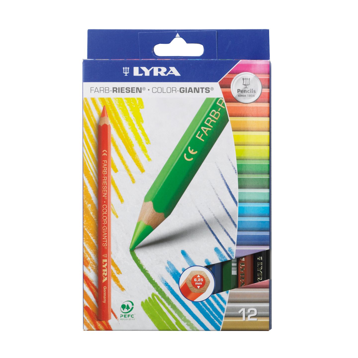 Lyra Farbriesen im Karton, 12 Farben