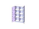 Schliessfachschrank mit 8 Schliessfächer, B 80 x H 154 x T 40 cm