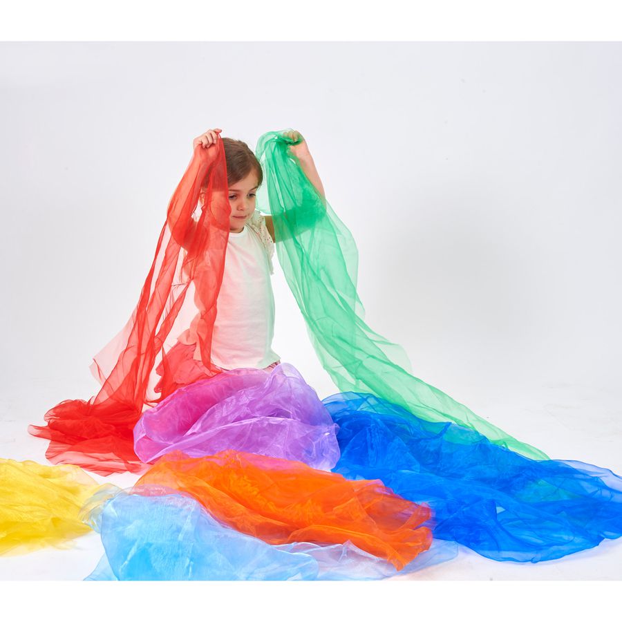 Regenbogen-Organza-Stoff