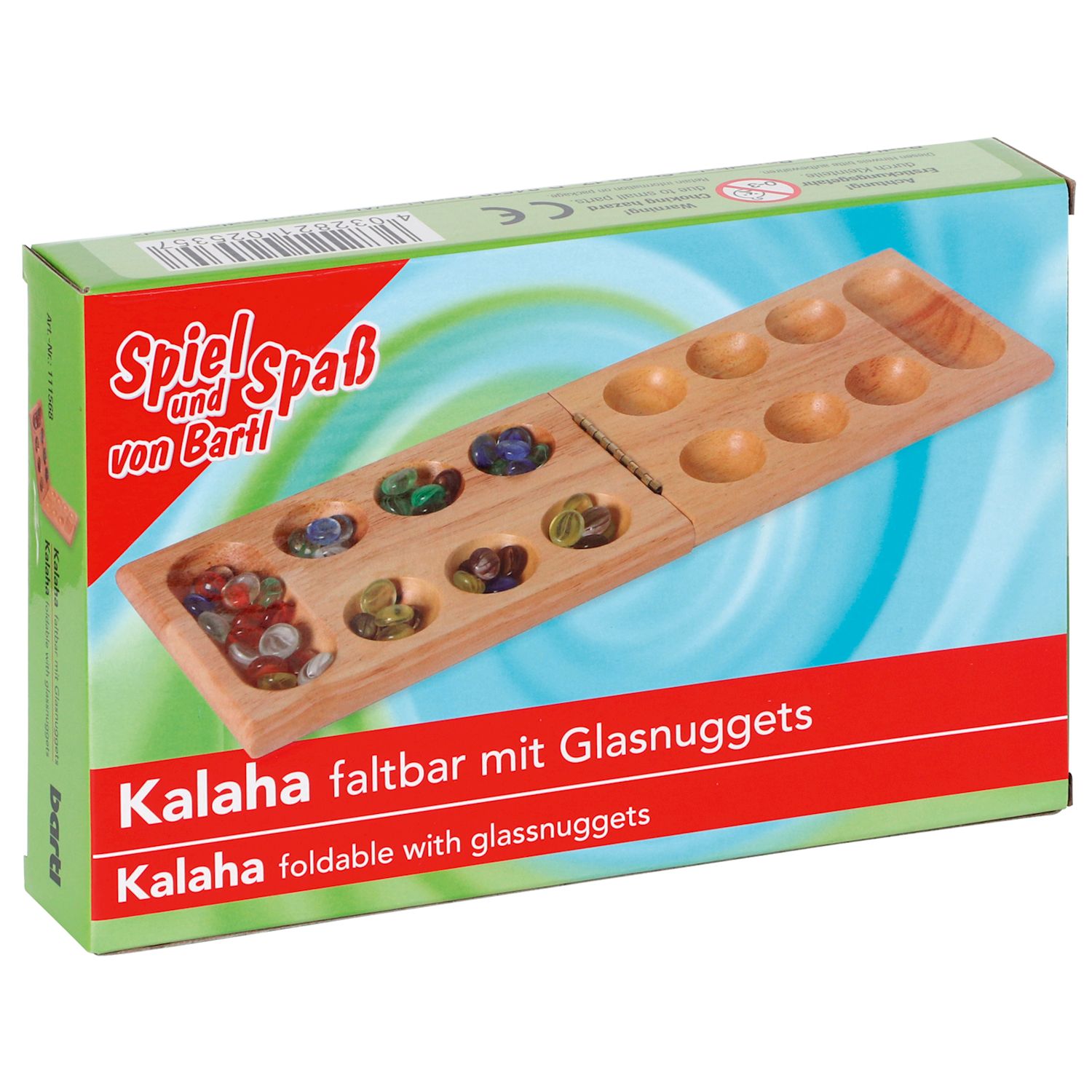 Kalaha faltbar mit Glasnuggets
