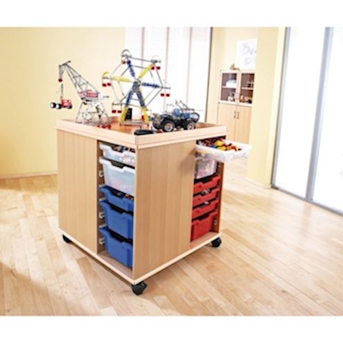 Bau- und Konstruktionstisch, L 82 x H 87,6 x T 82 cm