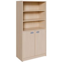 Regal mit Doppeltüren und Sockel, ohne Mittelwand, mit 4 Einlegeböden, B 78 x H 160 x T 40 cm