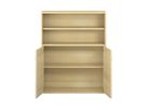 Pureo Türenschrank mit Doppeltür, oben offen, Furnier, B 100 x H 125 x T 42 cm