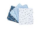 Patchwork-Stoff blau 45 x 55 cm, 4 Muster