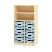Kombischrank offen für Materialboxen, mit Sockel, Furnier, B 70,7 x H 130 x T 45 cm