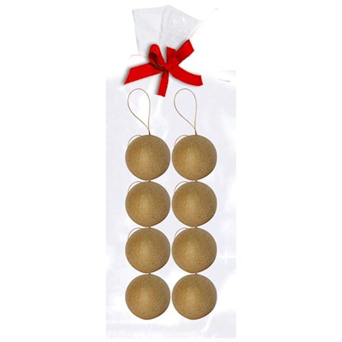 Weihnachtskugeln aus Pappmaché
