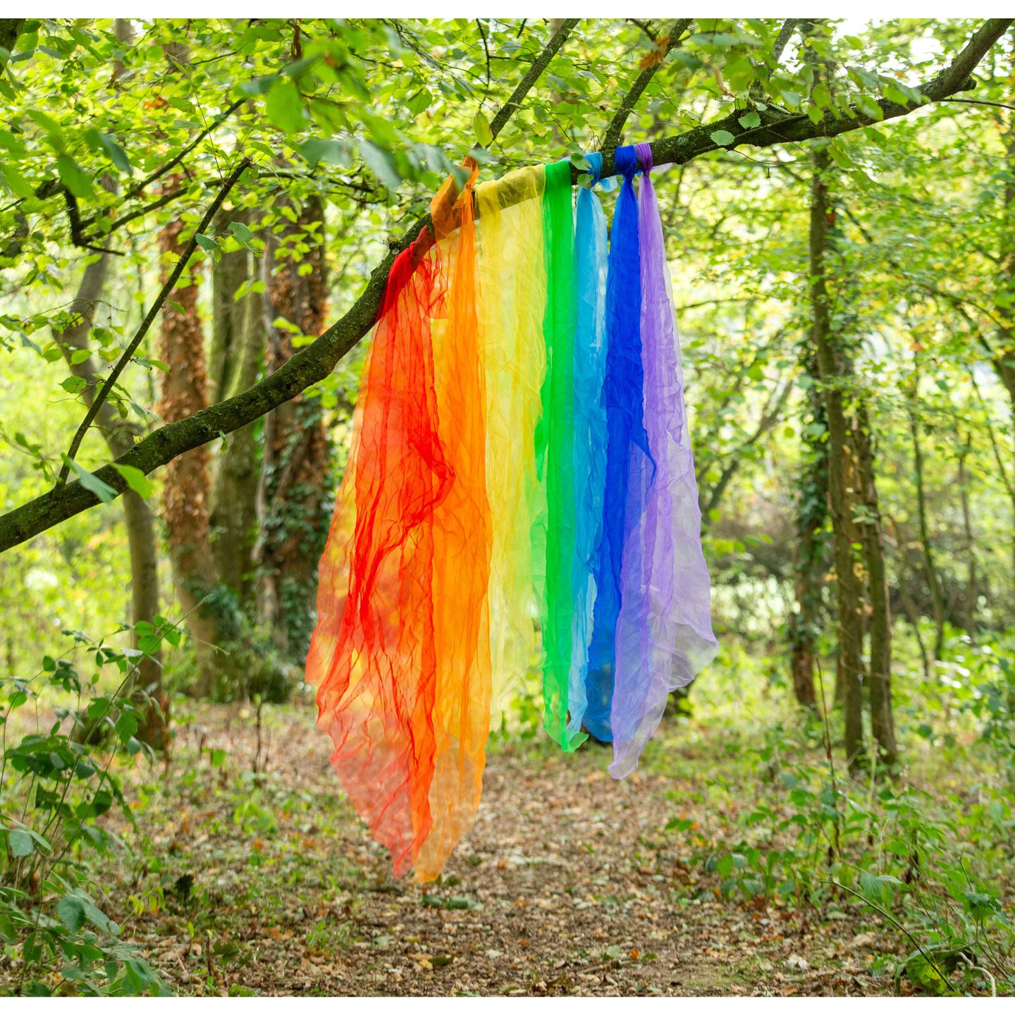 Regenbogen-Organza-Stoff