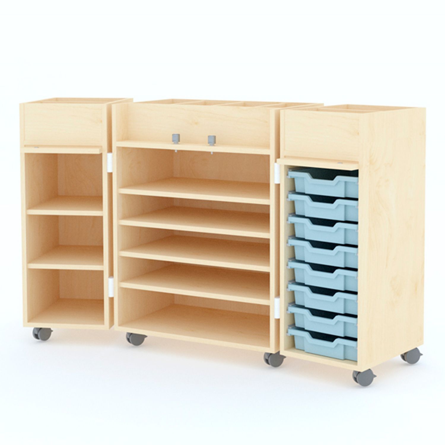 Klappschrank abschliessbar, Buche furniert, B 77,8 x H 100 x T 90,1 cm