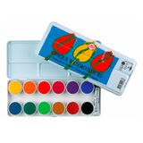 311.010.012 - Deck-Wasserfarben, Malkasten à 12 Farben