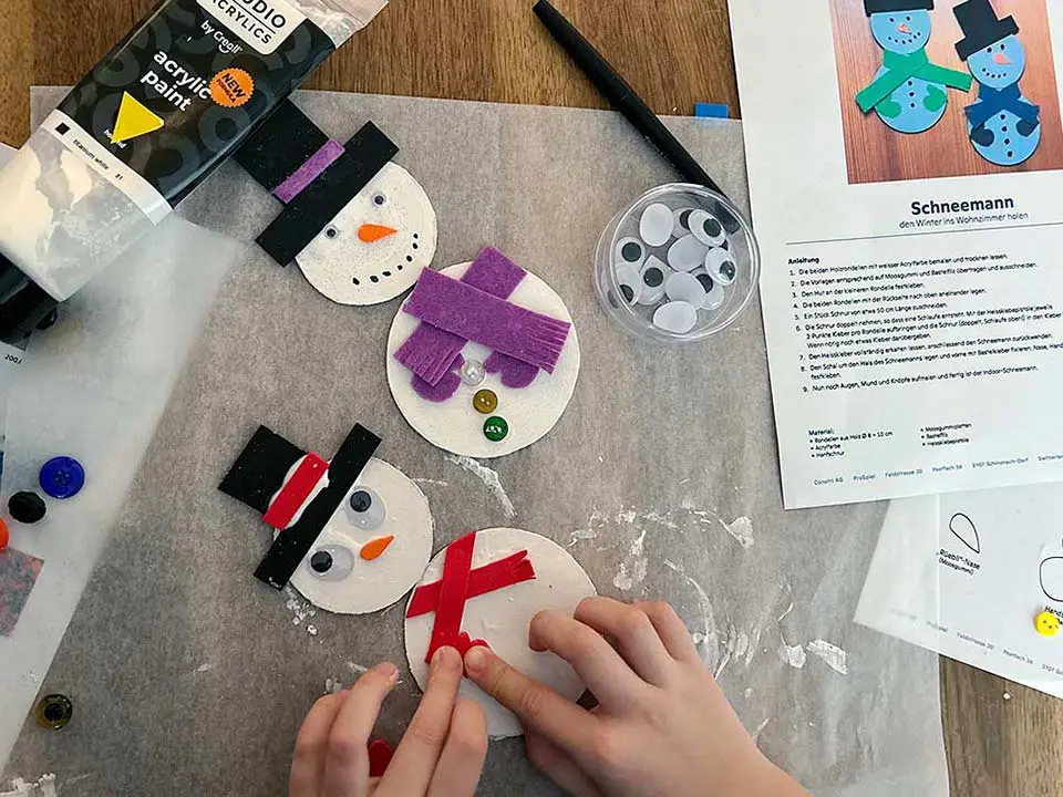 Schneemännder basteln